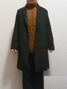 「オーバーコート」｜「アイテム（アナログ腕時計）」を使った、whitekoko1さん（メンズ・174cm）の冬コーディネート