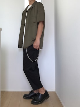 「STUDIOUS（ステュディオス）のアイテム（ウォレットチェーン）」を使った、TaKaさん（メンズ・175cm）の春コーディネート
