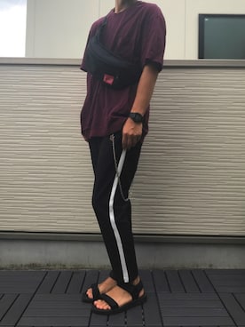「STUDIOUS（ステュディオス）のアイテム（財布/小物）」を使った、TaKaさん（メンズ・175cm）の夏コーディネート