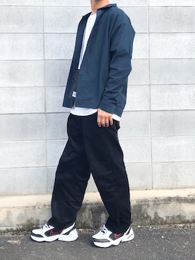 「GLOBAL WORK（グローバルワーク）のアイテム（ポーチ）」を使った、TaKaさん（メンズ・176cm）の秋コーディネート