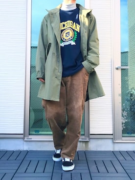 「オールドスクール」｜「アイテム（モッズコート）」を使った、TaKaさん（メンズ・176cm）の冬コーディネート