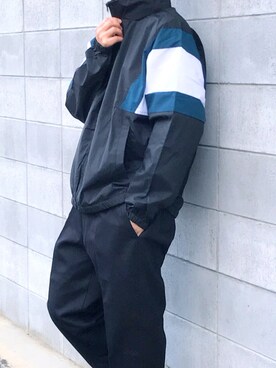 「UNIQLOU」｜「アイテム（ナイロンジャケット）」を使った、TaKaさん（メンズ・176cm）の冬コーディネート