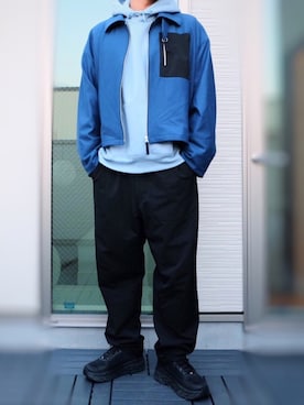 「Johnbull Private labo（ジョンブルプライベートラボ）のアイテム（スラックス）」を使った、TaKaさん（メンズ・176cm）の冬コーディネート