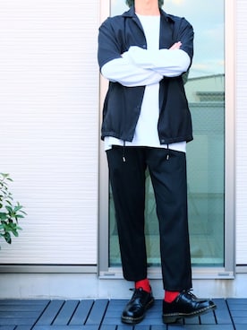 「Dr. Martens（ドクターマーチン）のDr.Martens / ドクターマーチン 1461 3EYE GIBSON SHOE 3ホール ギブソン シューズ ブーツ（ブーツ）」を使った、TaKaさん（メンズ・176cm）の春コーディネート