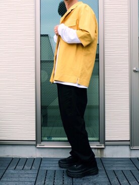「Johnbull Private labo（ジョンブルプライベートラボ）のアイテム（スラックス）」を使った、TaKaさん（メンズ・176cm）の春コーディネート