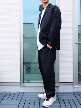 「Johnbull Private labo（ジョンブルプライベートラボ）のアイテム（スラックス）」を使った、TaKaさん（メンズ・176cm）の春コーディネート