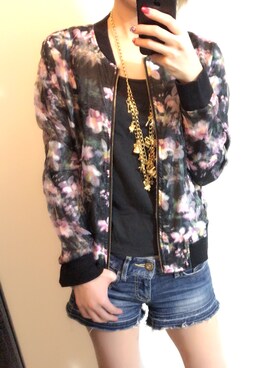 「オーガンジー」｜「アイテム（ブルゾン）」を使った、carpedium_mykさん（レディース・163cm）の春コーディネート