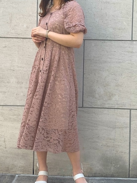 「原宿」｜「アイテム（ワンピース）」を使った、のも（Olive）さん（レディース・160cm）の夏コーディネート