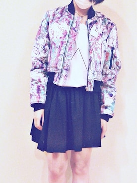 「FACETASM（ファセッタズム）のアイテム（ジャケット/アウター）」を使った、hirokoさん（レディース・164cm）の秋コーディネート