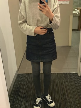 「無印良品」｜mさん（レディース・169cm）の冬コーディネート