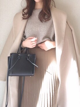 「URBAN RESEARCH ROSSO WOMEN（アーバンリサーチ　ロッソ）のアイテム（ジャケット/アウター、ベージュ系）」を使った、mhywearさん（レディース・157cm）の冬コーディネート