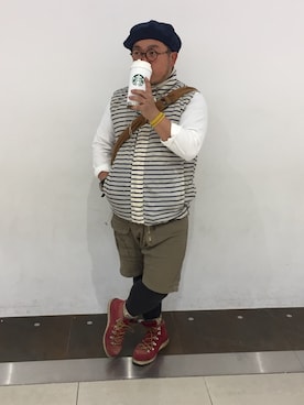 「KAPITAL（キャピタル）のアイテム（その他アウター）」を使った、ザキさんさん（メンズ・165cm）の春コーディネート