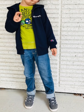 「ADIDAS GAZELLE」｜tomtomさん（キッズ・110cm）の春コーディネート
