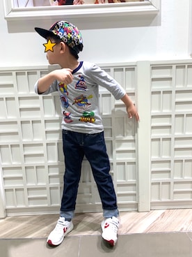 「Spider-Man」｜tomtomさん（キッズ・104cm）の夏コーディネート