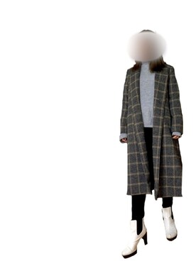 「BACK NUMBER（バックナンバー）のアイテム（チェスターコート）」を使った、mokaさん（レディース・152cm）の秋コーディネート