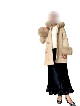 「JUSGLITTY（ジャスグリッティー）のアイテム（ジャケット/アウター）」を使った、mokaさん（レディース・152cm）の冬コーディネート