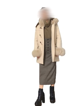「JUSGLITTY（ジャスグリッティー）のアイテム（ジャケット/アウター）」を使った、mokaさん（レディース・152cm）の冬コーディネート