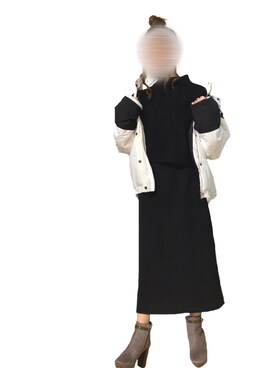 「ENVYM（アンビー）のアイテム（ダウンジャケット/コート）」を使った、mokaさん（レディース・152cm）の冬コーディネート