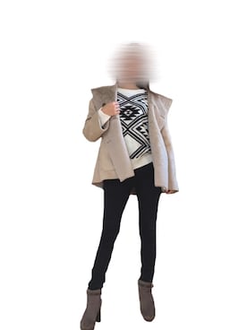 「grove（グローブ）のアイテム（その他アウター）」を使った、mokaさん（レディース・152cm）の冬コーディネート