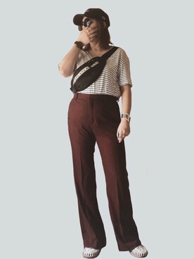 「アウトドアミックス」｜「アイテム（アナログ腕時計）」を使った、eriiicaさん（レディース・158cm）の夏コーディネート