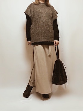 「レギンスコーデ」｜「アイテム（ブーツ）」を使った、eriiicaさん（レディース・158cm）の冬コーディネート