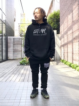 「原宿」｜「アイテム（スラックス）」を使った、LEFLAHさん（メンズ・168cm）の春コーディネート