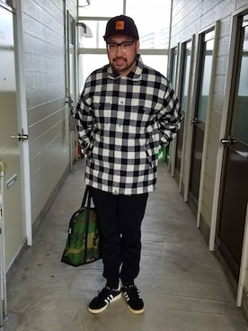 「FTC（エフティーシー）のアイテム（キャップ）」を使った、rinosmanさん（メンズ・179cm）の春コーディネート