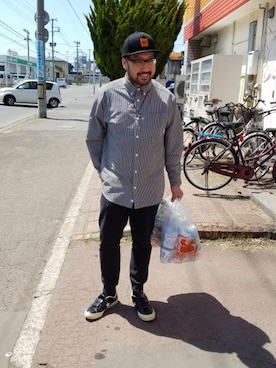「FTC（エフティーシー）のアイテム（キャップ）」を使った、rinosmanさん（メンズ・179cm）の春コーディネート