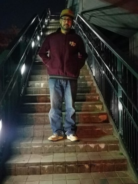 「アイテム（スタジャン）」を使った、rinosmanさん（メンズ・179cm・30代）の秋コーディネート