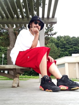 「DOUBLE HARD（ダブルハード）のアイテム」を使った、rinosmanさん（メンズ・179cm）の夏コーディネート