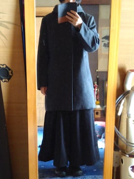 「袴パンツ」｜「アイテム（モッズコート）」を使った、p眼帯q'ω'o)さん（メンズ・168cm）の冬コーディネート