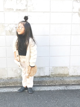 「アイテム（パンプス）」を使った、*aoさん（キッズ・100cm）の冬コーディネート