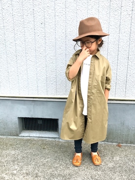 「AZUL by moussy（アズールバイマウジー）のアイテム（ワンピース/ドレス）」を使った、*aoさん（キッズ・100cm）の秋コーディネート