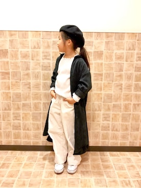 「白コーデ」｜*aoさん（キッズ・110cm）の秋コーディネート