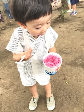 「2歳3ヶ月」｜「アイテム（水着/着物・浴衣）」を使った、TSUYOさん（キッズ・90cm）の夏コーディネート