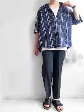 「RAGEBLUE（レイジブルー）のシリコンテンジクロングタンク/873711（タンクトップ）」を使った、yoshiさん（メンズ・185cm）の夏コーディネート