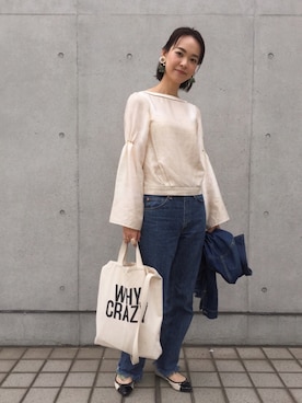 「BUTTERFLY TWISTS（バタフライツイスト）のアイテム」を使った、菅千代美(すがちよみ)さん（レディース・170cm）の春コーディネート