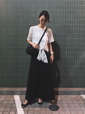 「BUTTERFLY TWISTS（バタフライツイスト）のアイテム」を使った、菅千代美(すがちよみ)さん（レディース・170cm）の夏コーディネート