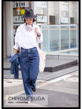 「BUTTERFLY TWISTS（バタフライツイスト）のアイテム」を使った、菅千代美(すがちよみ)さん（レディース・170cm）の夏コーディネート