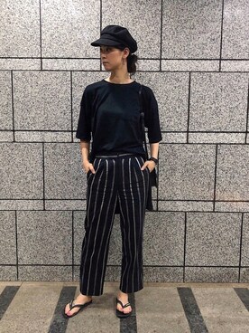 「dix（ディス）のアイテム」を使った、菅千代美(すがちよみ)さん（レディース・170cm）の夏コーディネート