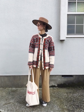 「CONVERSE（コンバース）のALL STAR HI（スニーカー）」を使った、菅千代美(すがちよみ)さん（レディース・170cm）の春コーディネート