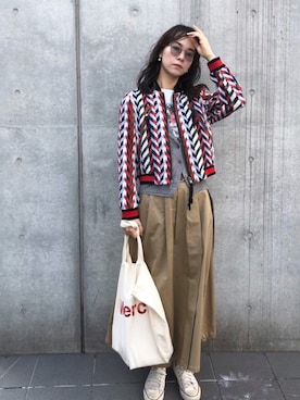 菅千代美(すがちよみ)さん(レディース・170cm)の春コーディネート
