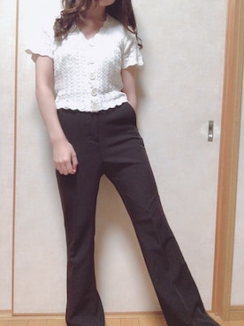 「オルチャンファッション」｜「アイテム（スラックス）」を使った、チカちゃんさん（レディース・145cm）の夏コーディネート