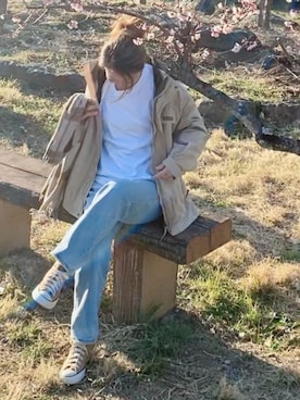 「AIGLE（エーグル）のアイテム（ジャケット/アウター）」を使った、hitoeさん（レディース・162cm）の冬コーディネート