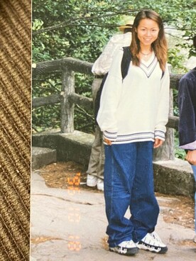 ニット セーターを使った 90年代 のレディース人気ファッションコーディネート Wear