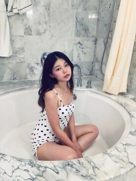 「NO NAME（ノーネーム）のアイテム（水着、その他）」を使った、Rina酱さん（レディース）の春コーディネート