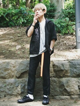 「STONEWOLD（ストンウォルド）のアイテム」を使った、Yugo Yoshidaさん（メンズ・169cm）の夏コーディネート