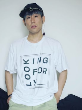 「アイテム（ピアス（両耳用）、レッド系）」を使った、Yugo Yoshidaさん（メンズ・169cm）の夏コーディネート