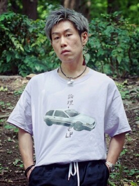 「アイテム（ピアス（両耳用）、レッド系）」を使った、Yugo Yoshidaさん（メンズ・169cm）の夏コーディネート