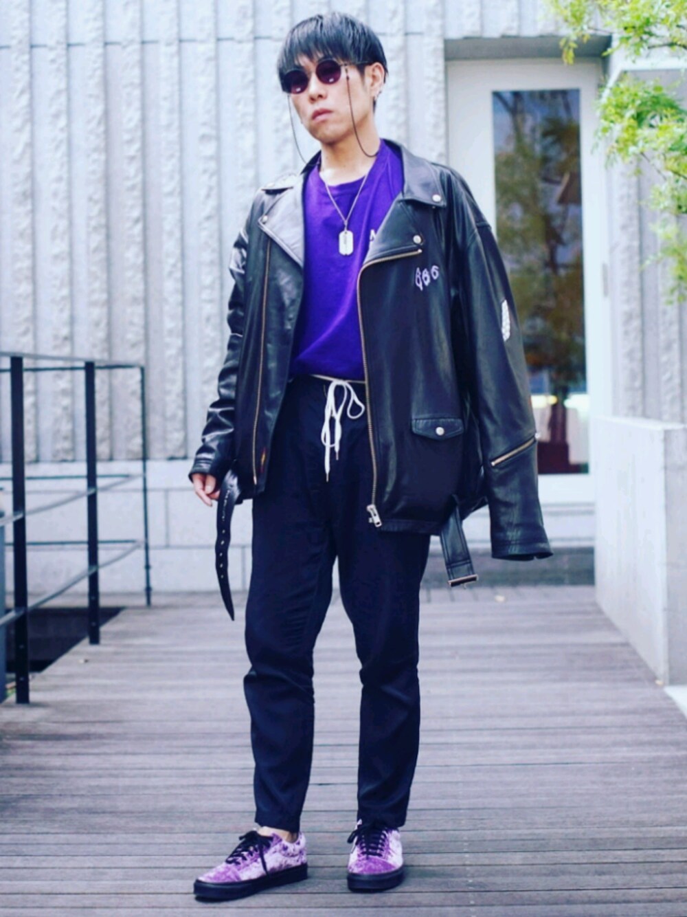 sub-age ライダースジャケット　サベージ SUB-AGE.のライダースジャケットを使った人気ファッション